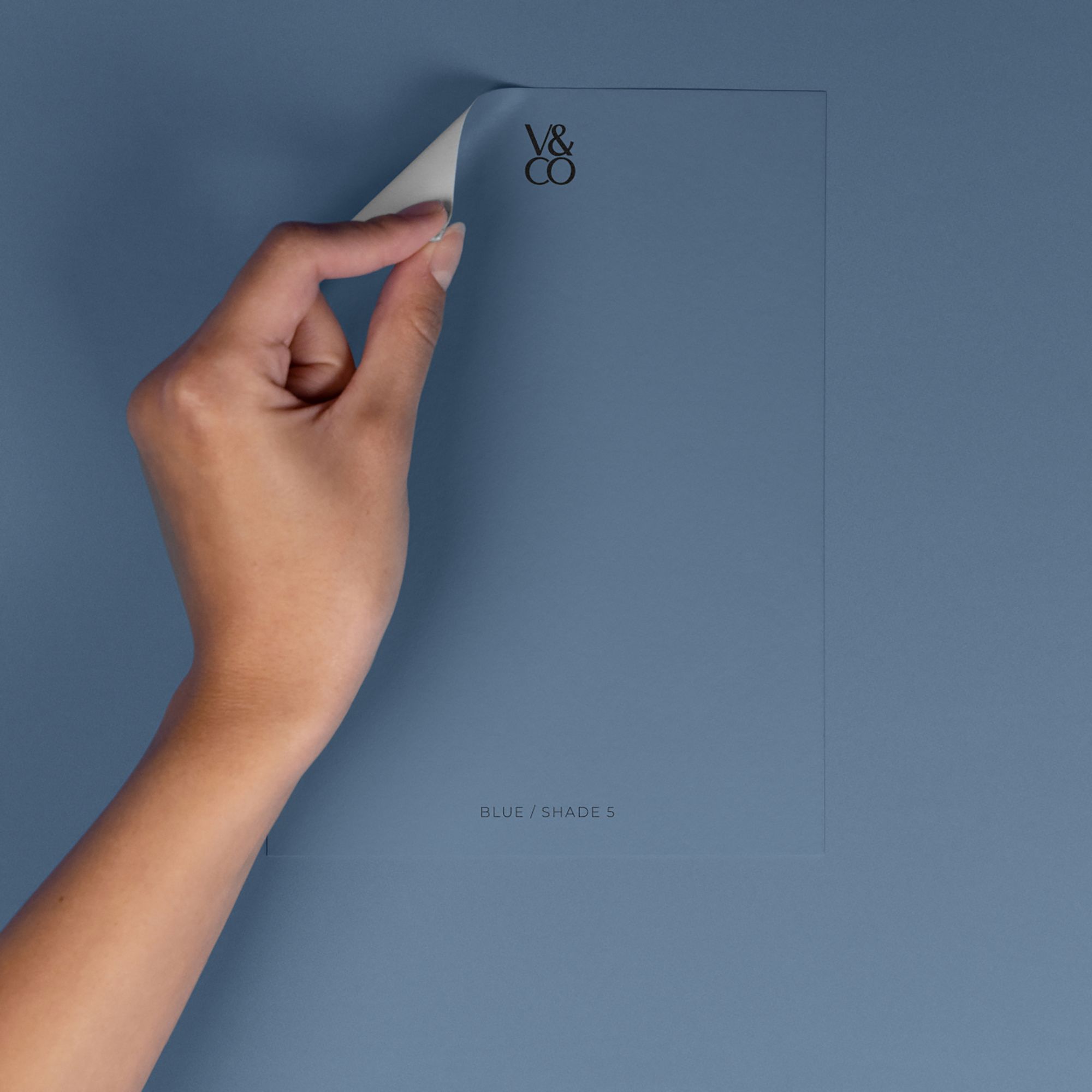 V&CO Blue Shade 5 Peel & stick Tester
