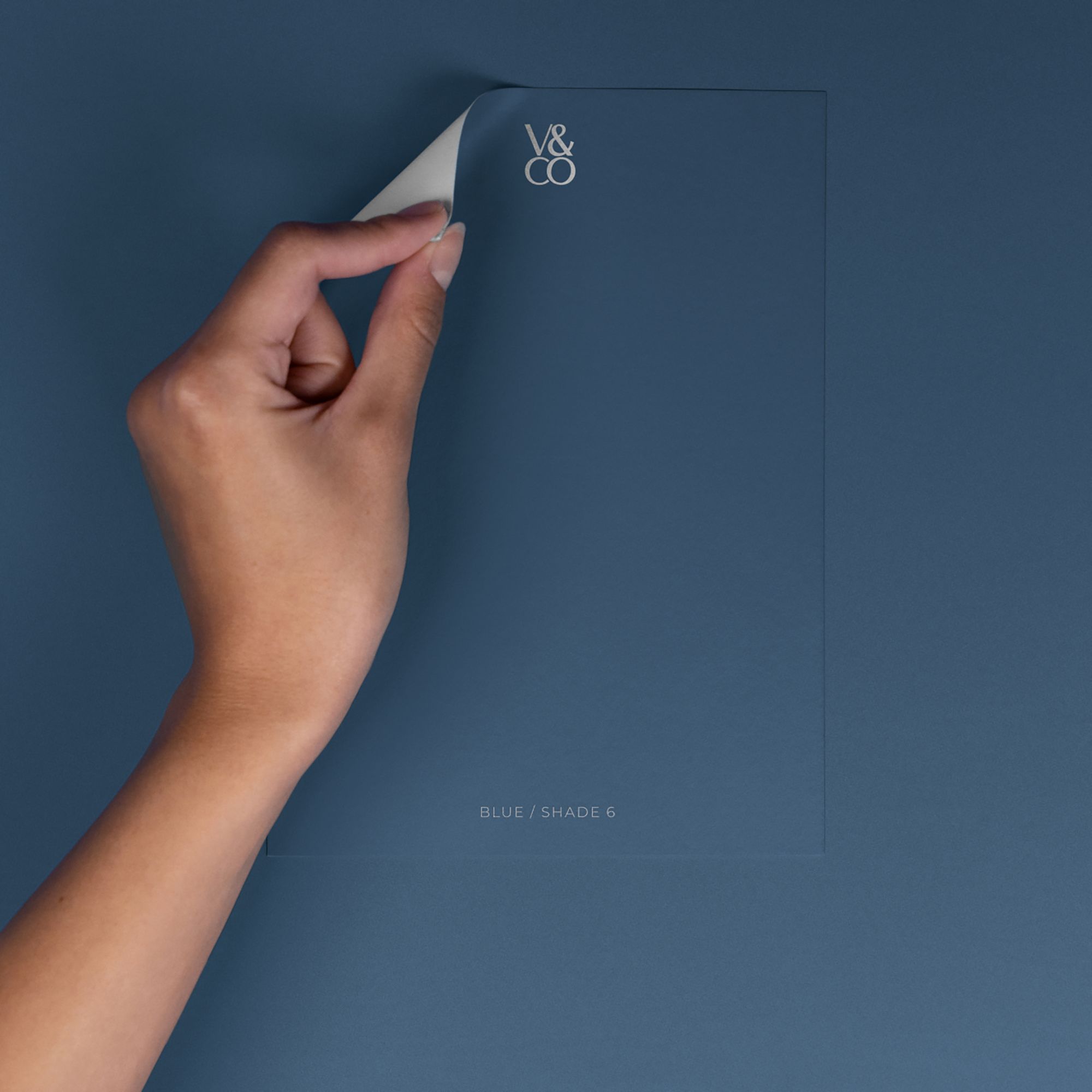 V&CO Blue Shade 6 Peel & stick Tester