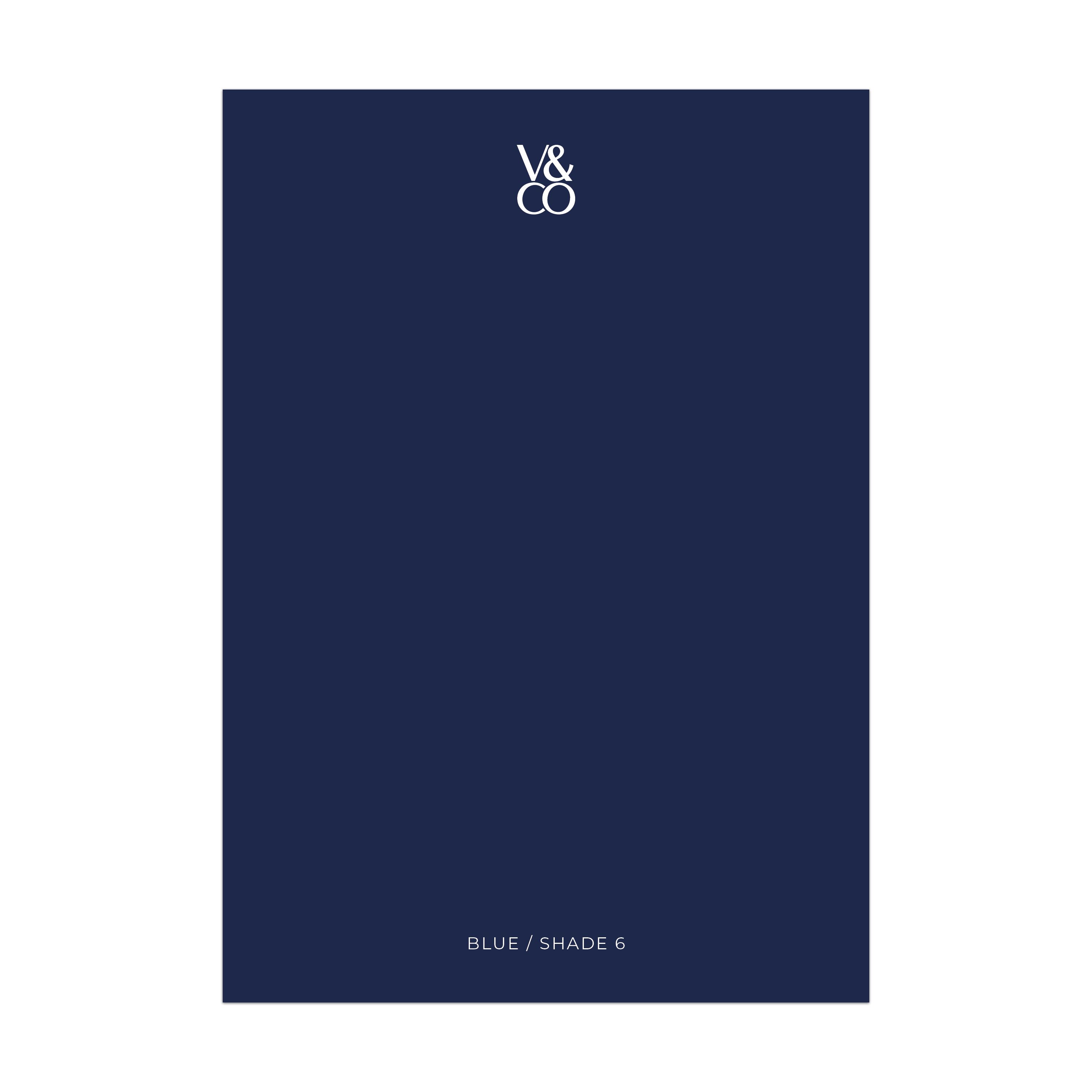 V&CO Blue Shade 6 Peel & stick Tester