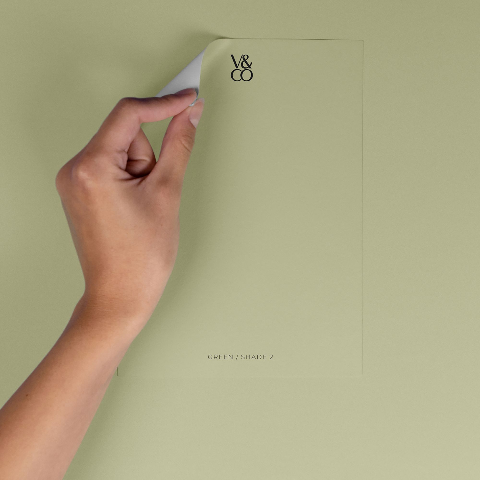 V&CO Green Shade 2 Peel & stick Tester