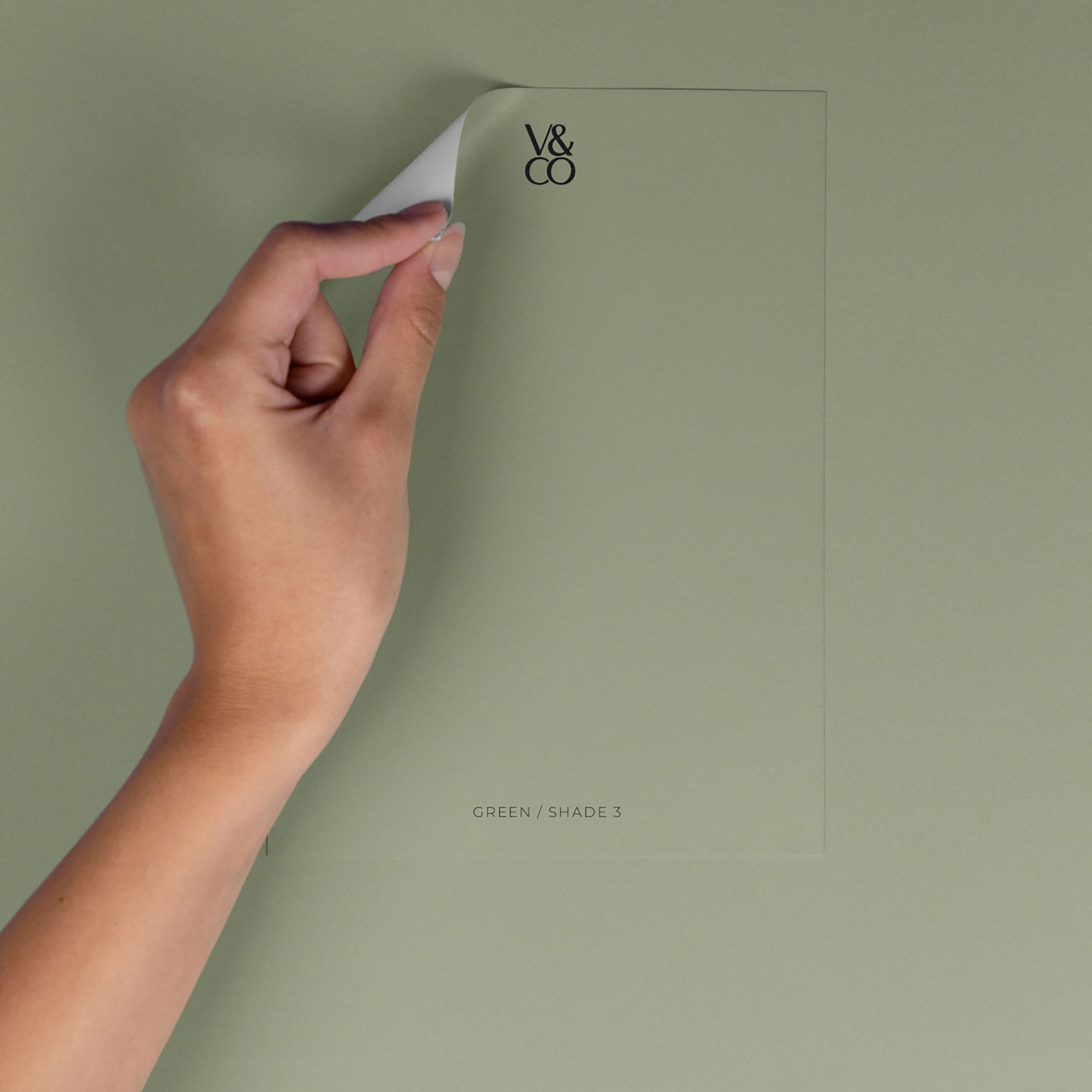 V&CO Green Shade 3 Peel & stick Tester