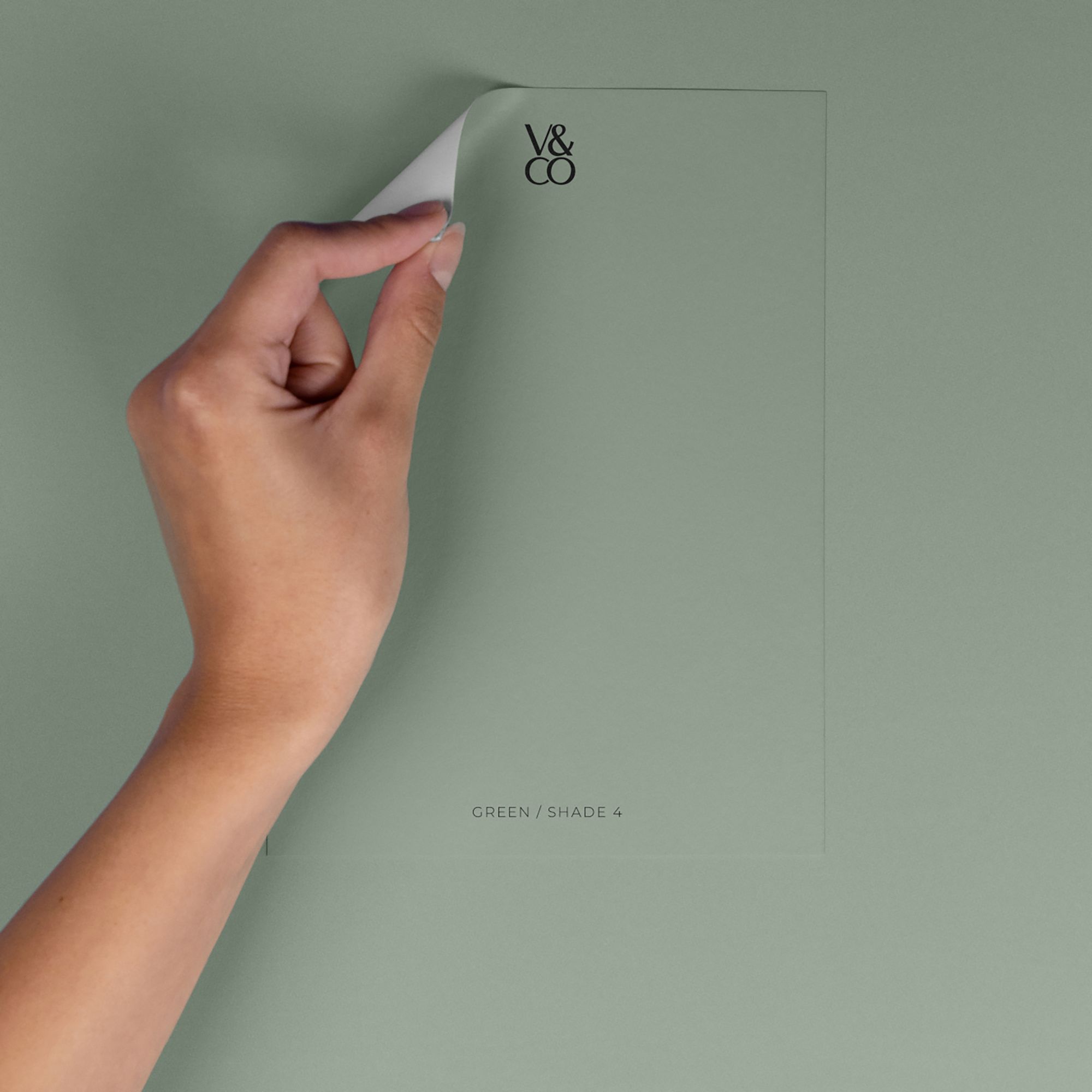 V&CO Green Shade 4 Peel & stick Tester