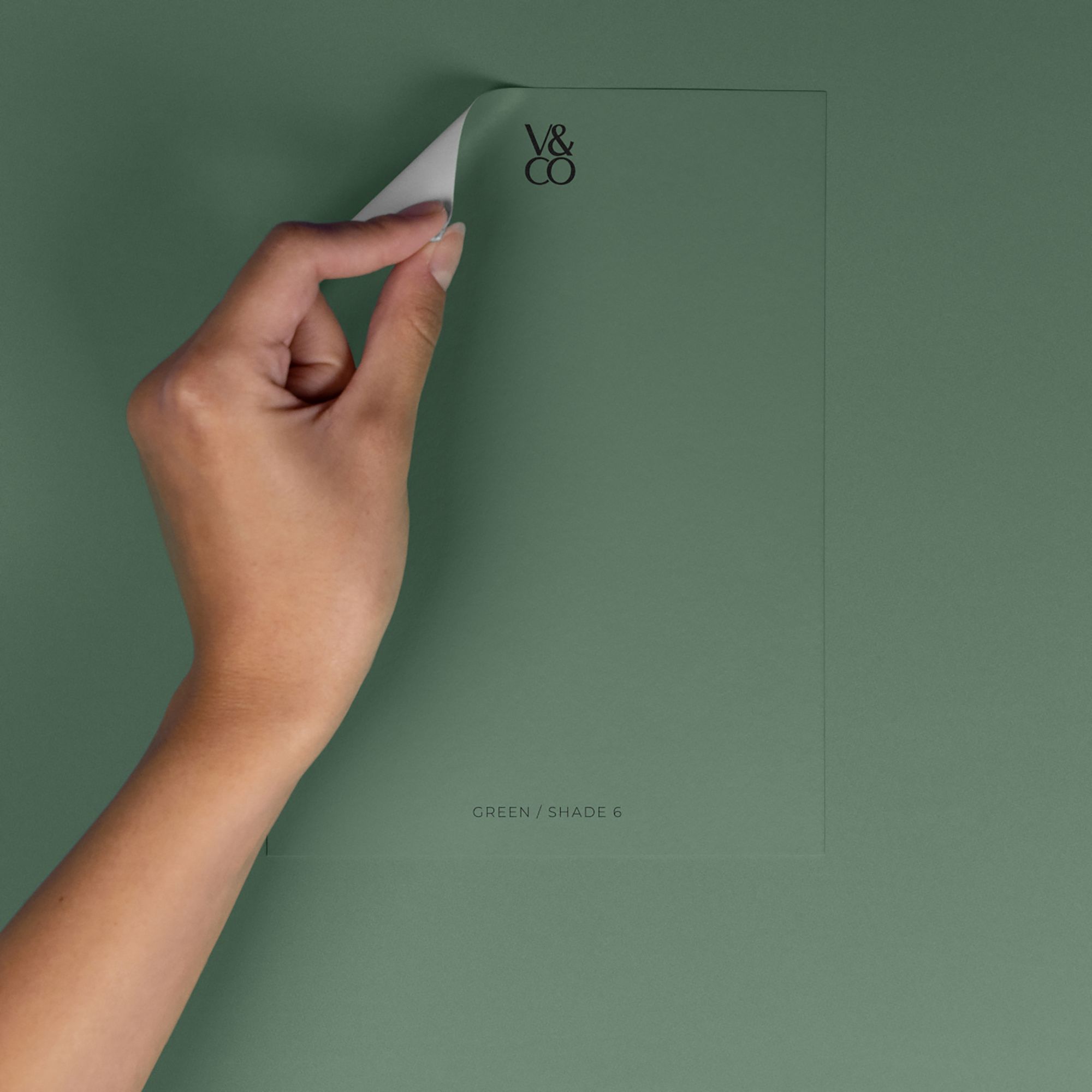 V&CO Green Shade 6 Peel & stick Tester