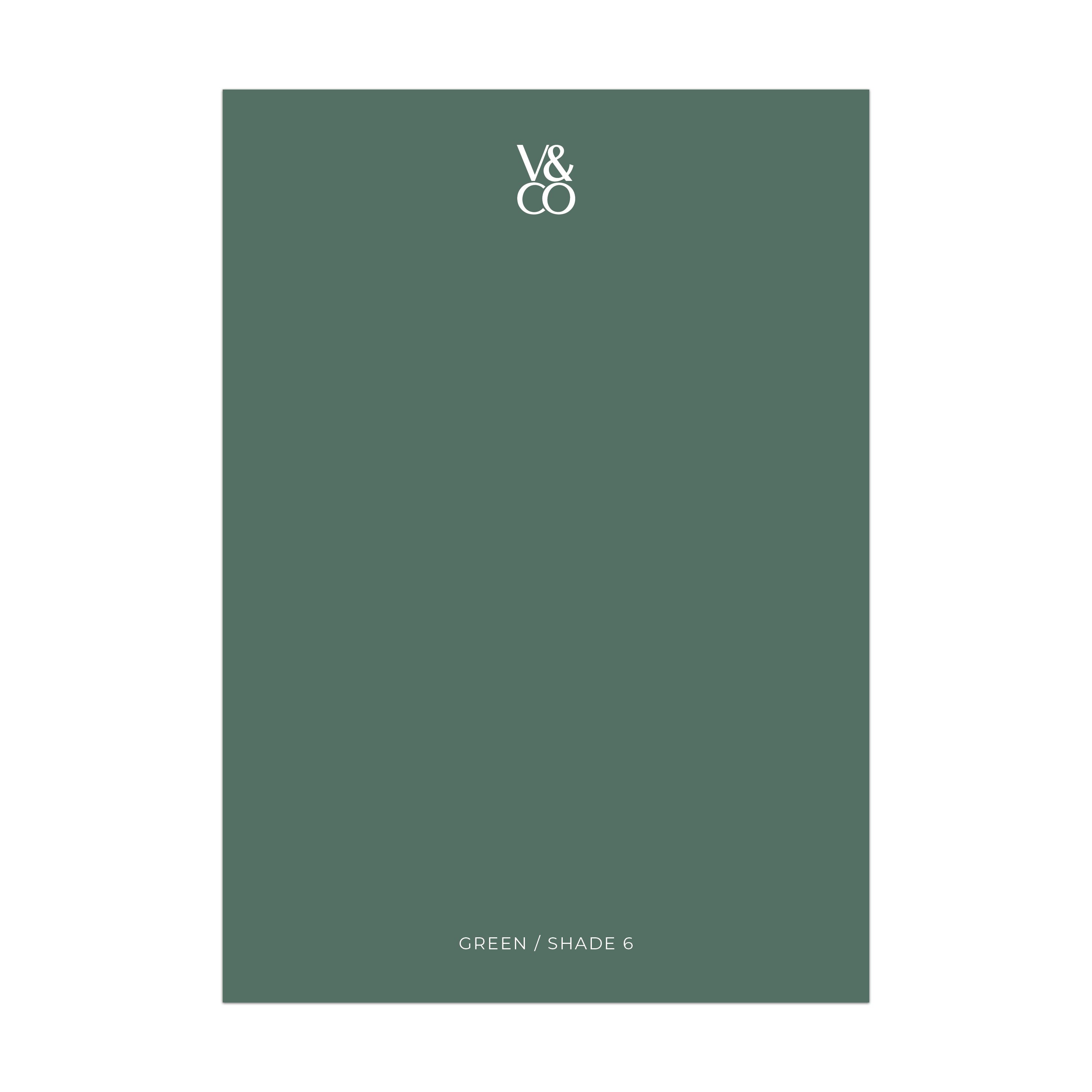 V&CO Green Shade 6 Peel & stick Tester