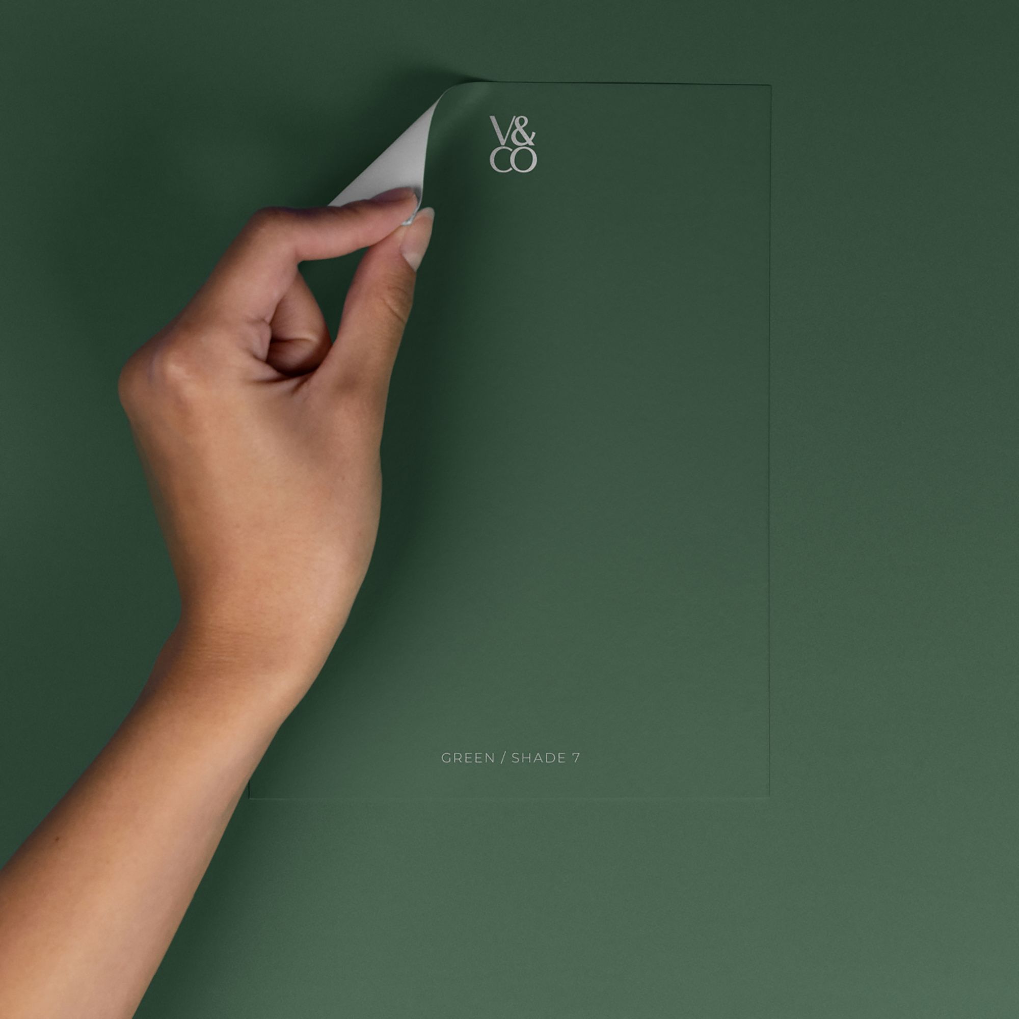 V&CO Green Shade 7 Peel & stick Tester