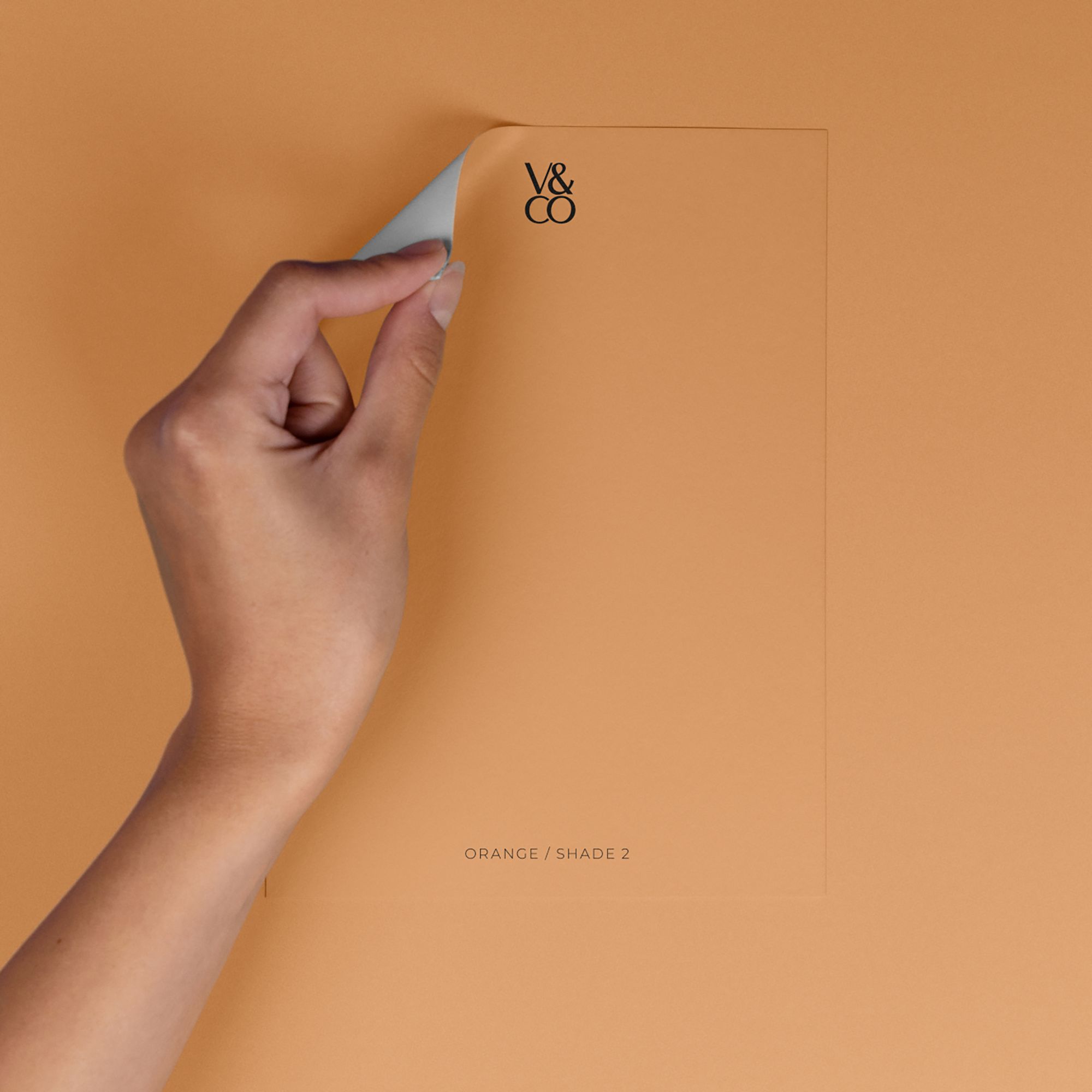 V&CO Orange Shade 2 Peel & stick Tester