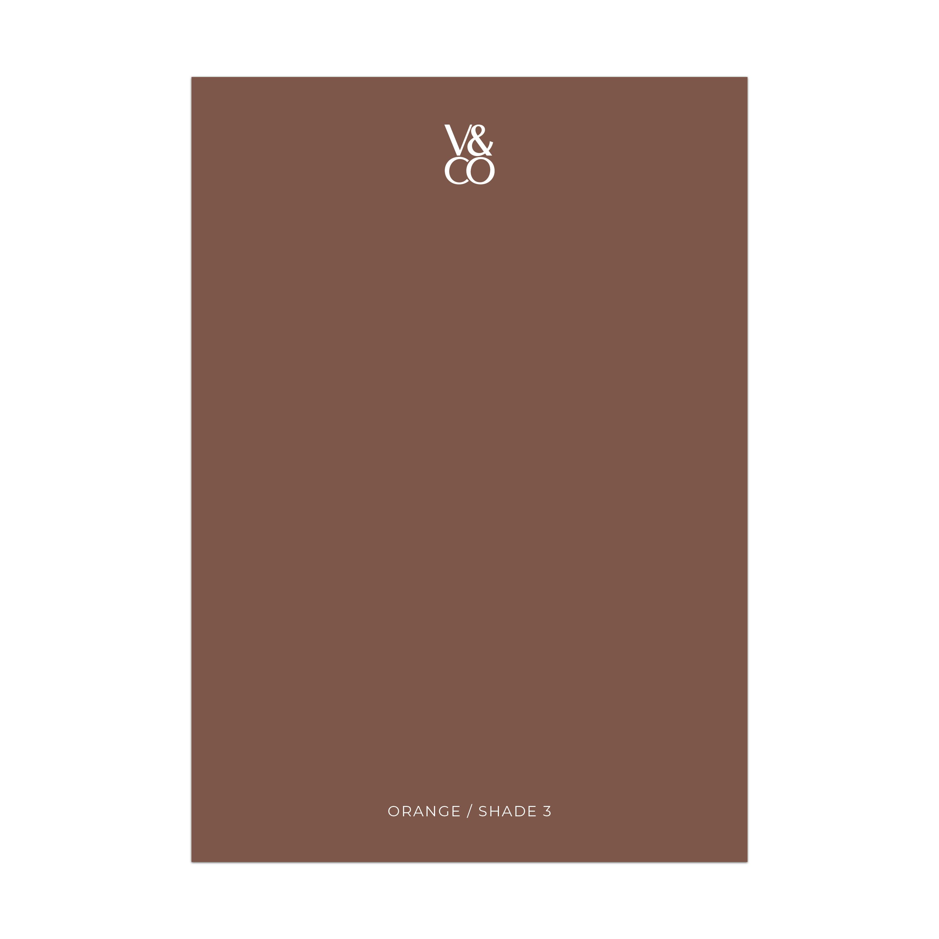 V&CO Orange Shade 3 Peel & stick Tester