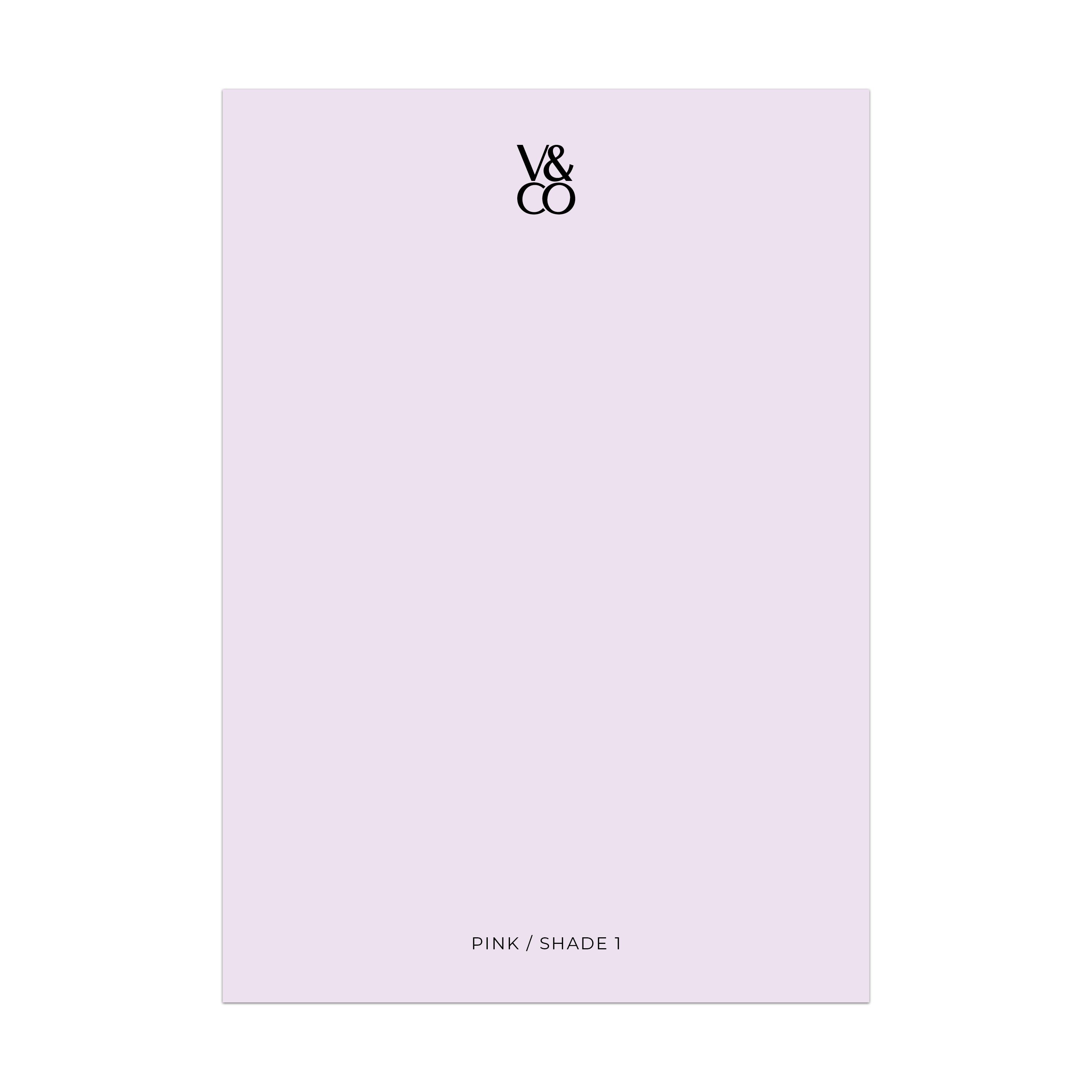 V&CO Pink Shade 1 Peel & stick Tester