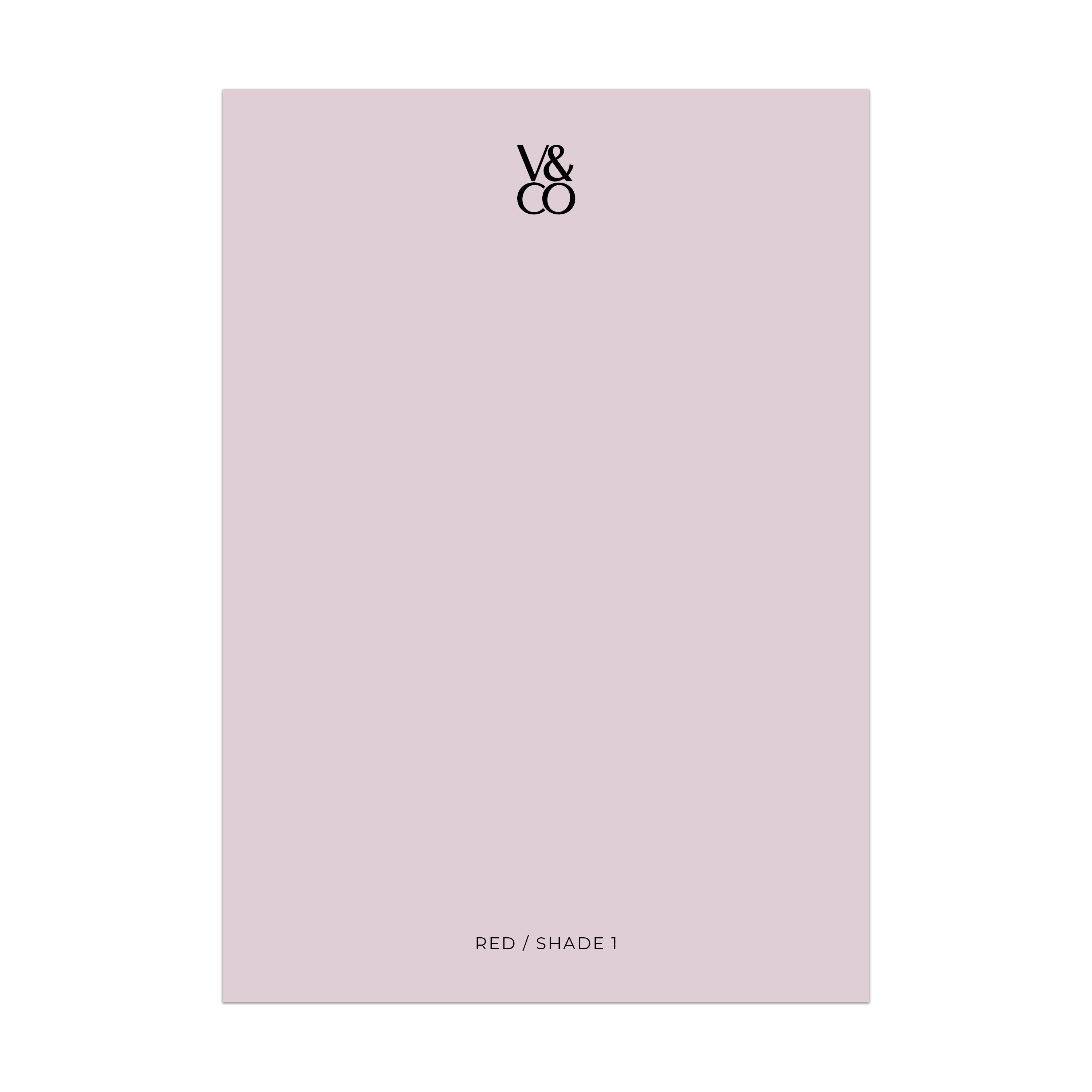 V&CO Red Shade 1 Peel & stick Tester