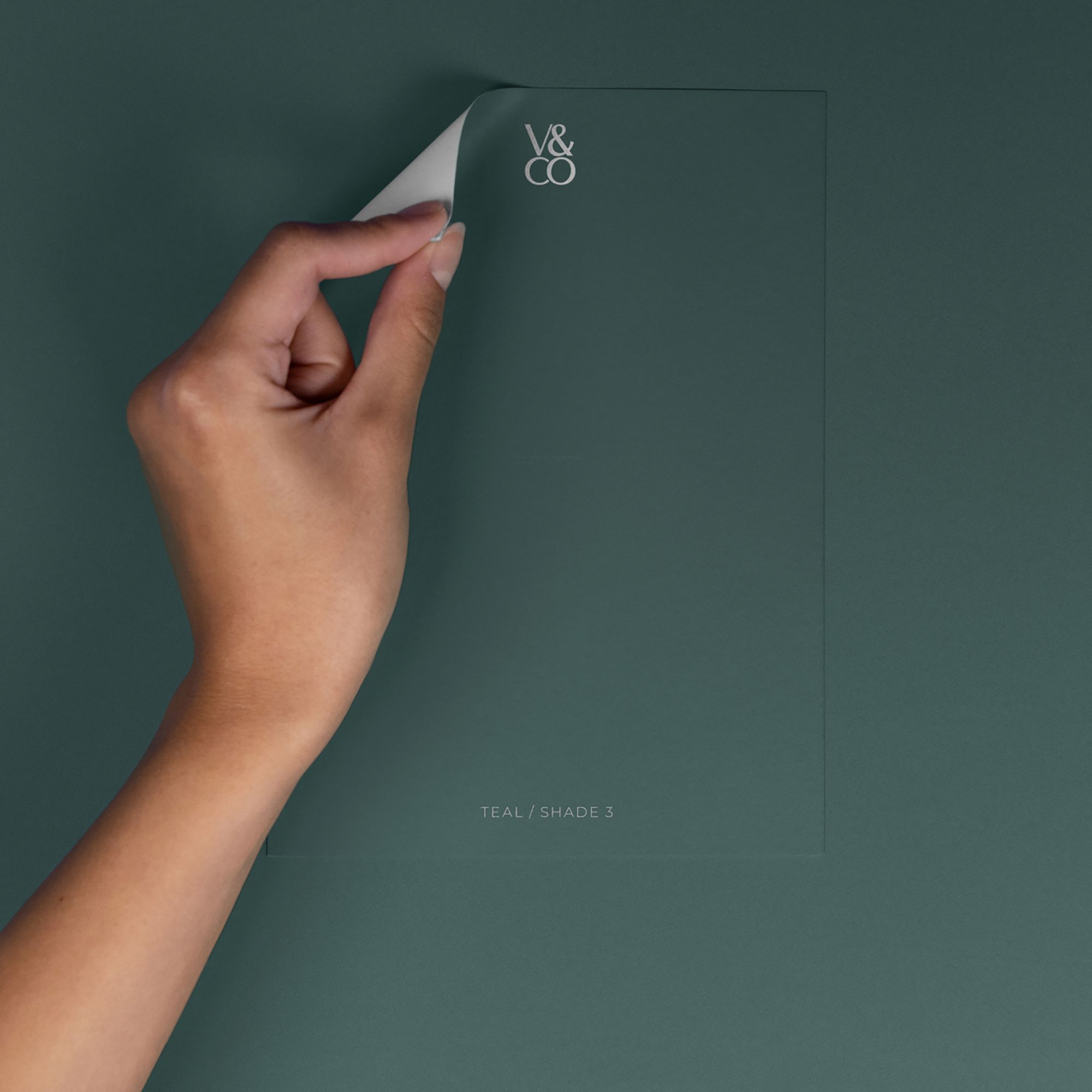 V&CO Teal Shade 3 Peel & stick Tester