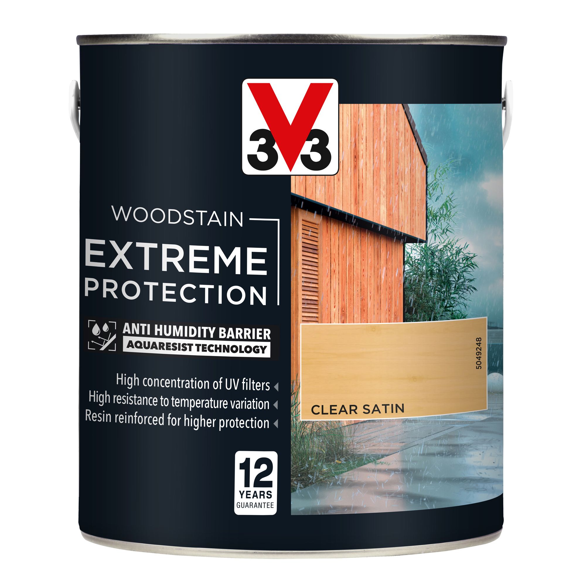 V33 Extreme protection Clear Satin Wood stain, 2.5L