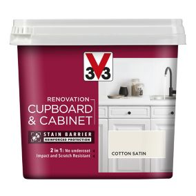 V33 Renovation Cotton Satin Cupboard & cabinet paint, 0.75L