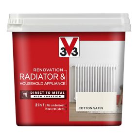 V33 Renovation Cotton Satin Radiator & appliance paint, 750ml