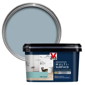 V33 Renovation Grey Blue Satinwood Multi-surface paint, 2L