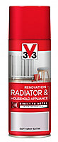V33 Renovation Soft grey Satin Radiator & appliance paint, 400ml