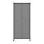Valenca Classic Satin grey Double Wardrobe (H)1950mm (W)890mm (D)496mm