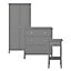 Valenca Grey 3 piece Bedroom furniture set