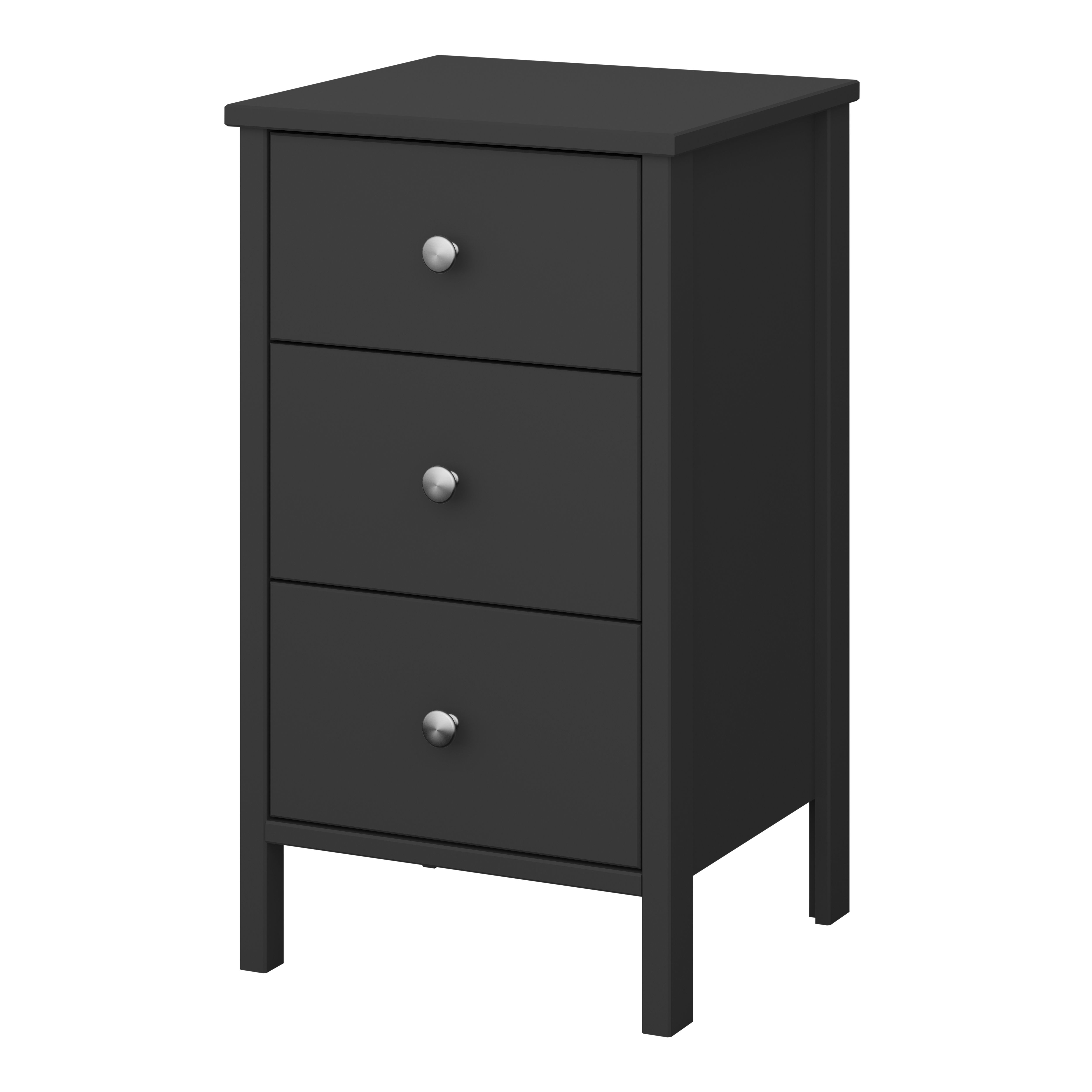 Black side table deals drawer