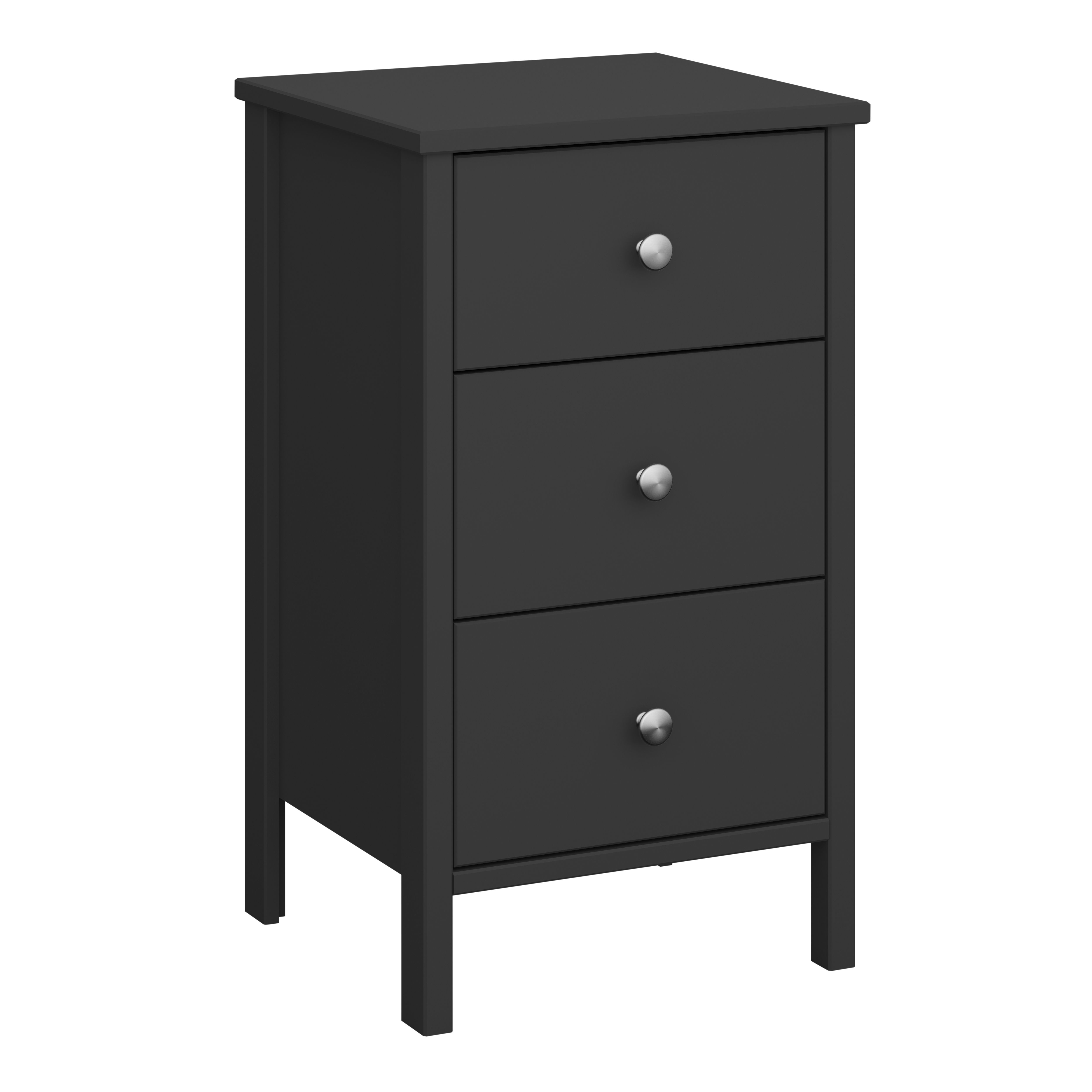 Black nightstand deals drawers