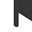 Valenca Satin black 3 Drawer Bedside table (H)699mm (W)400mm (D)382.4mm