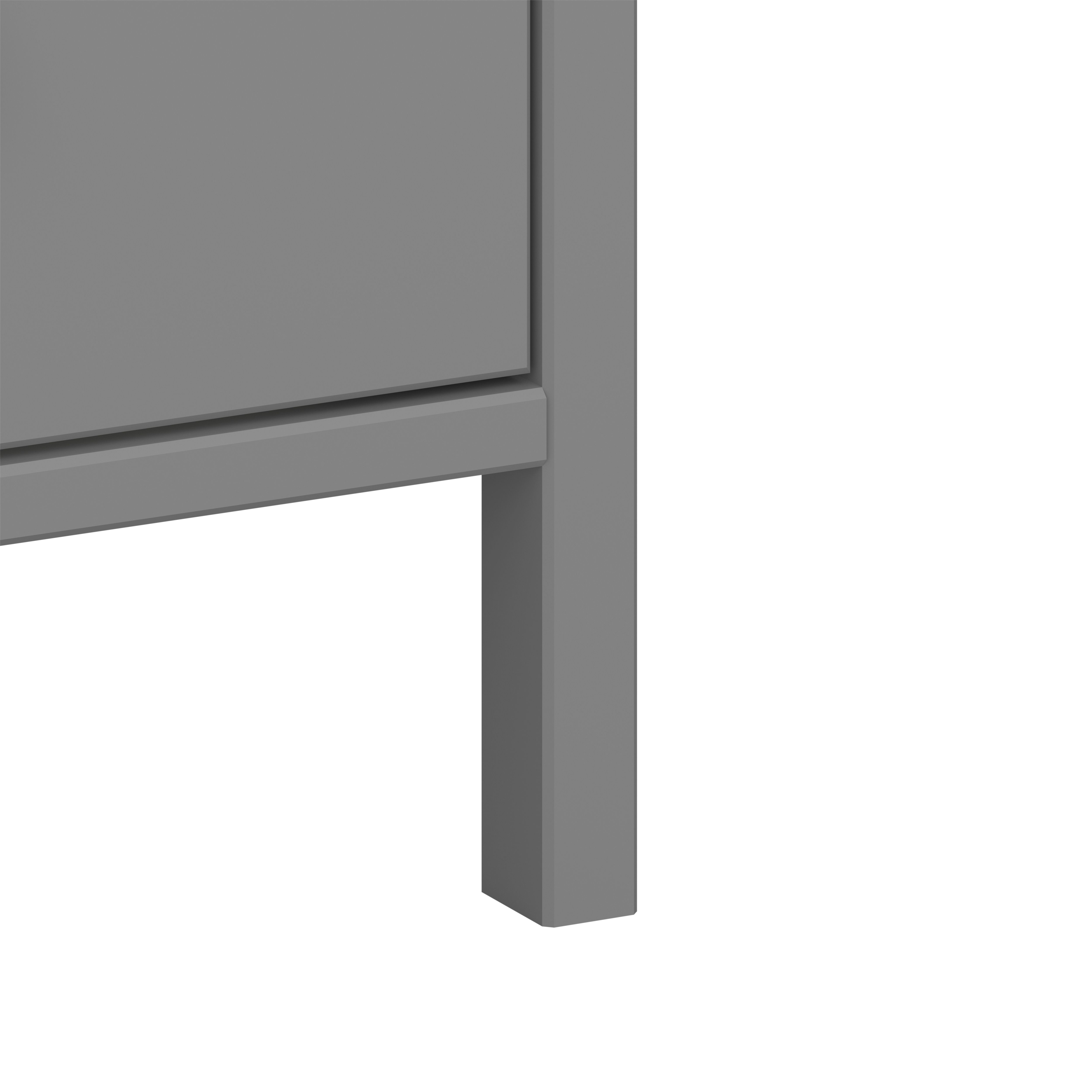 Valenca Satin grey 3 Drawer Wide Chest of drawers (H)840mm (W)800mm (D)410mm