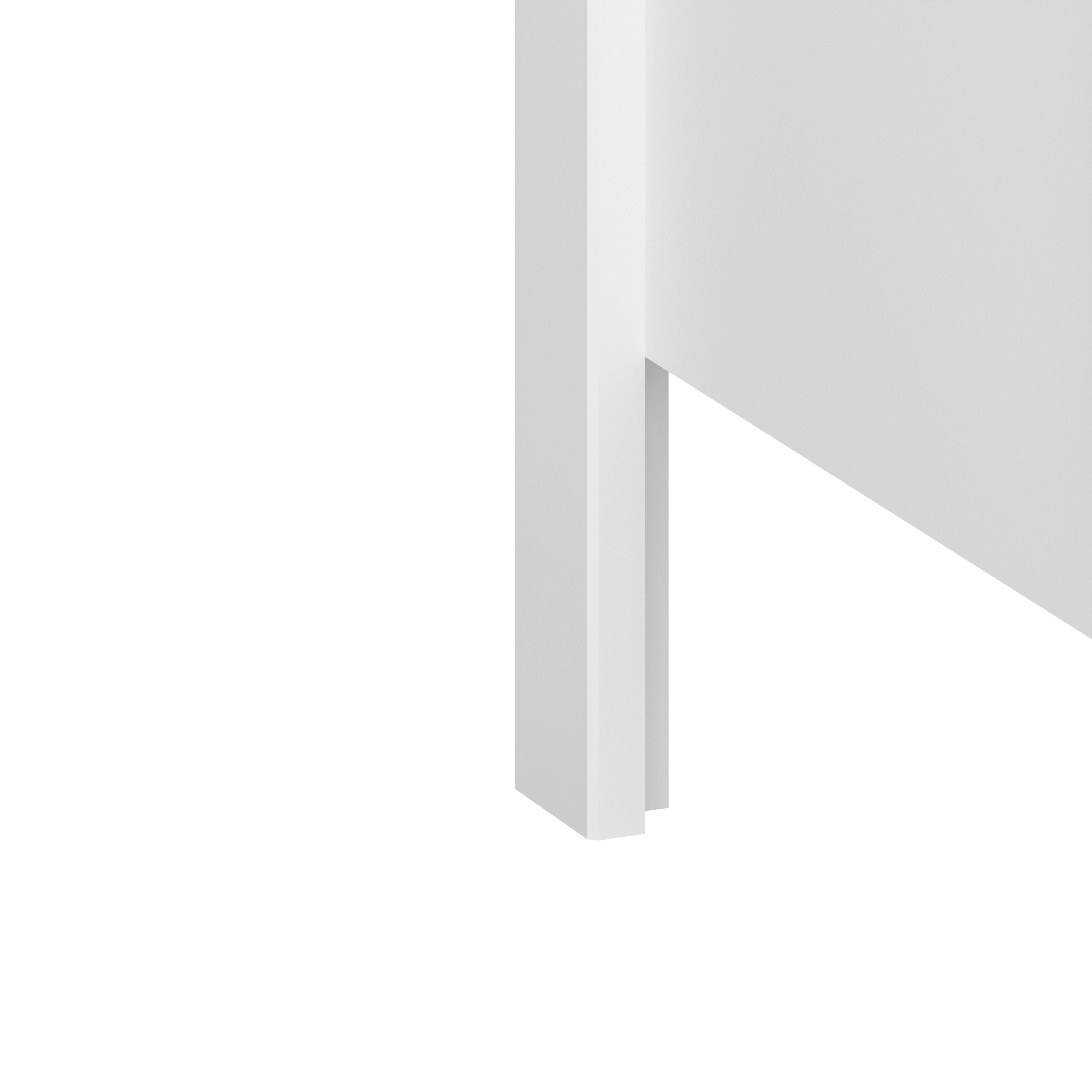 Valenca Satin white 3 Drawer Wide Chest of drawers (H)840mm (W)800mm (D)410mm