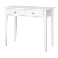 Valenca Satin white Painted 2 Drawer Non extendable Dressing table (H)765mm (W)1000mm (D)450mm