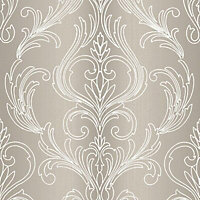 Valentino Damask Glitter effect Textured Wallpaper