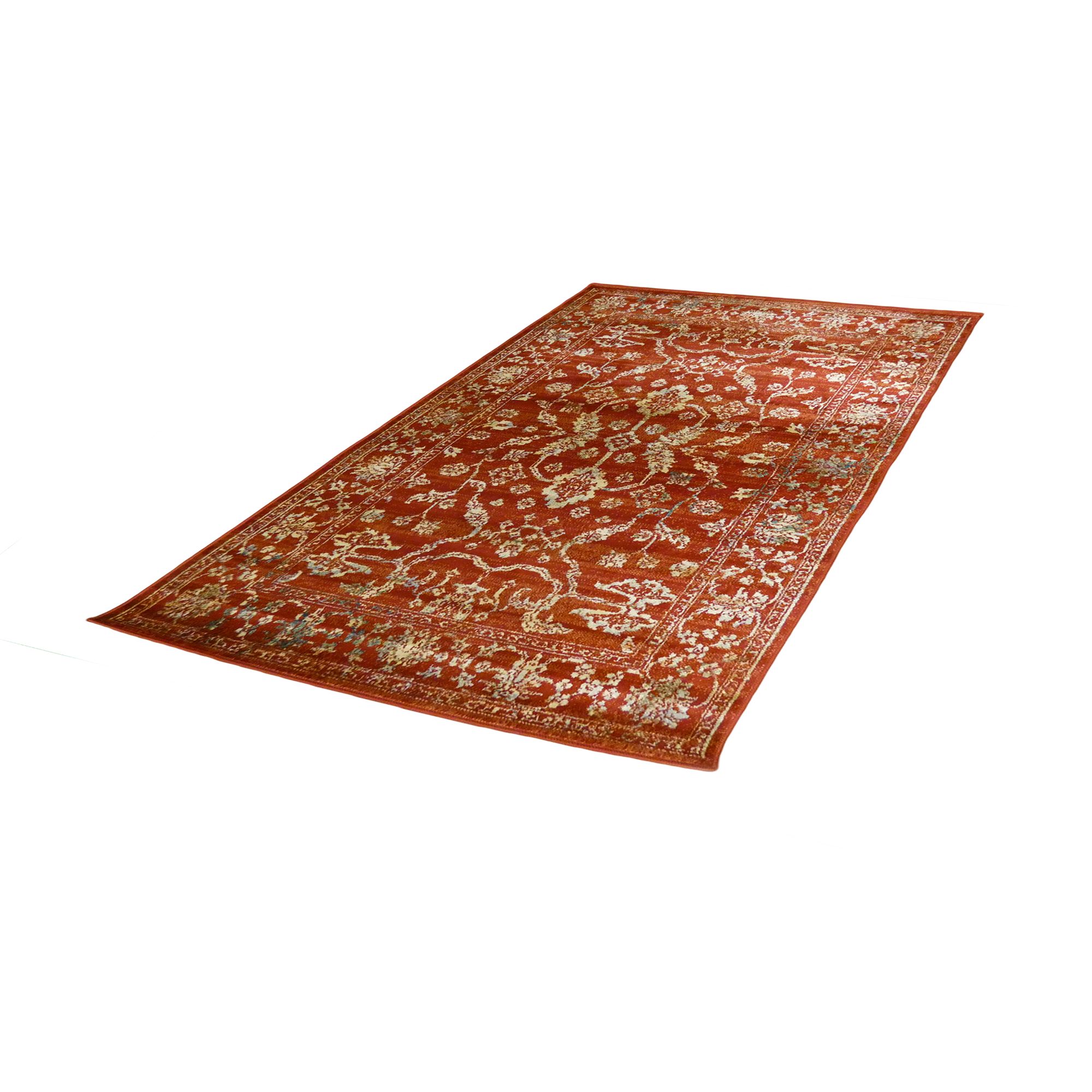 Valeria Red & Cream Traditional Rug 150cmx80cm