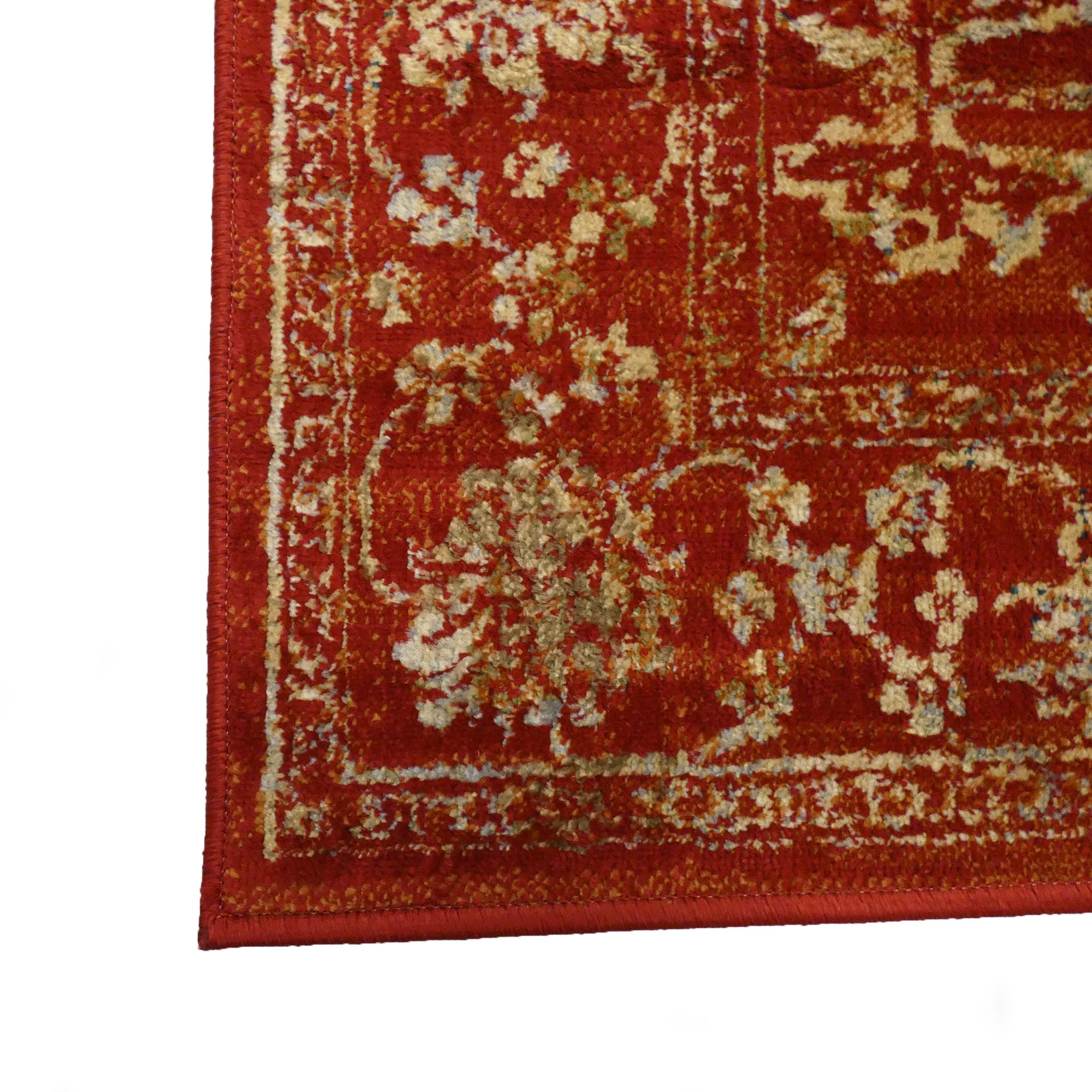 Valeria Red & Cream Traditional Rug 150cmx80cm