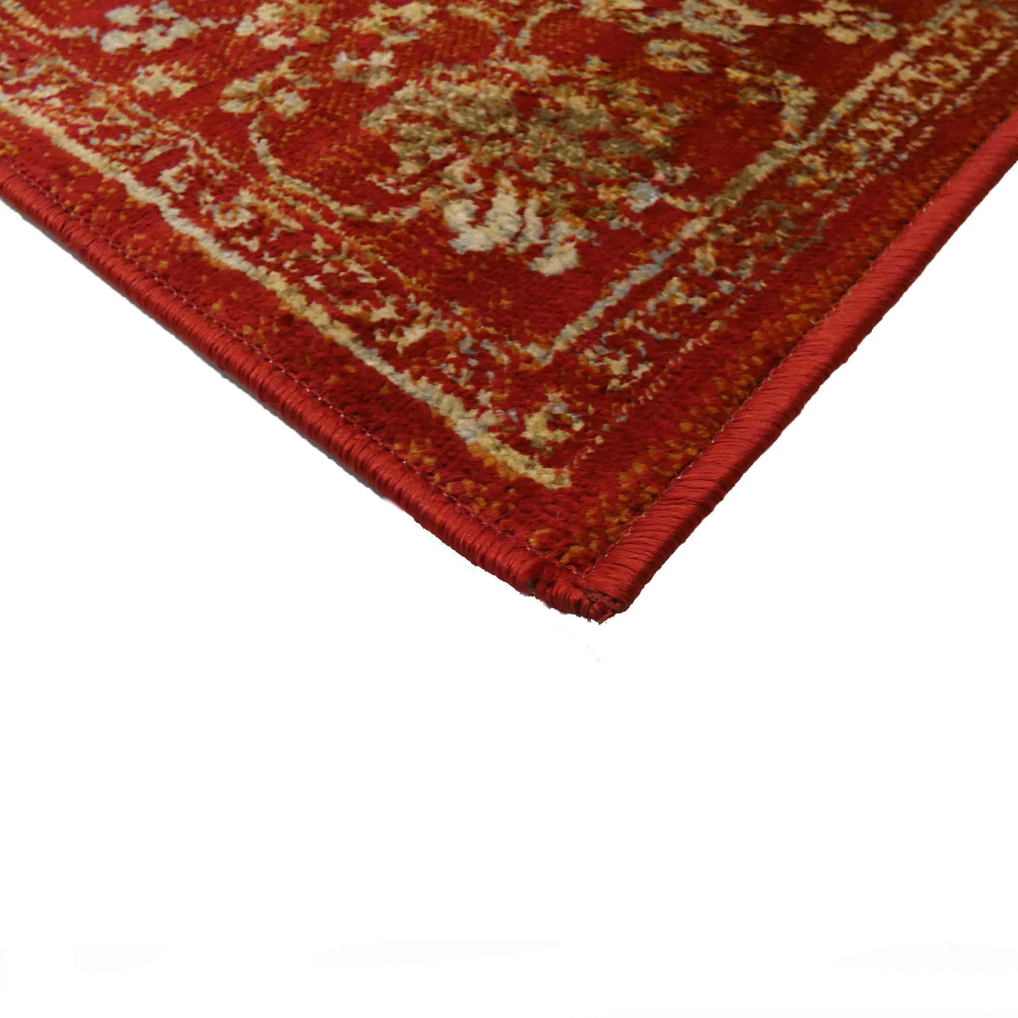 Valeria Red & Cream Traditional Rug 150cmx80cm