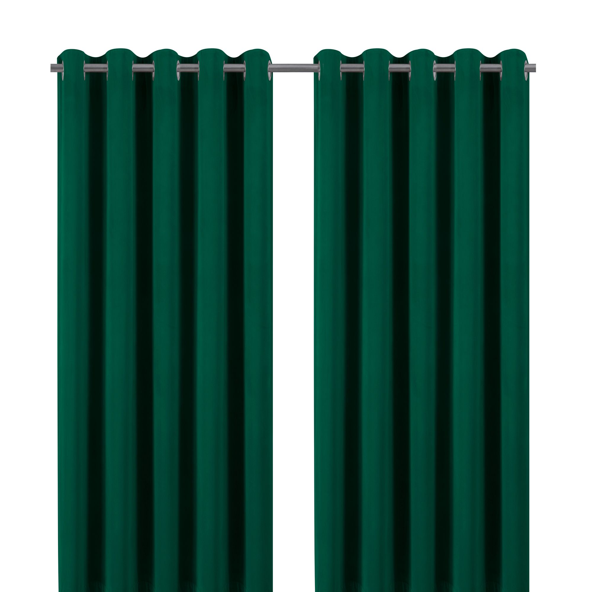 Valgreta Dark green Velvet Lined Eyelet Curtain (W)16.7cm (L)18.3cm, Pair