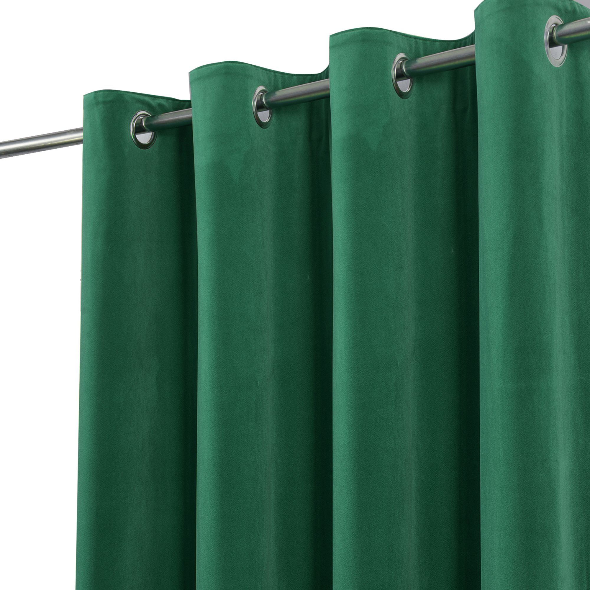 Valgreta Dark green Velvet Lined Eyelet Curtain (W)16.7cm (L)18.3cm, Pair