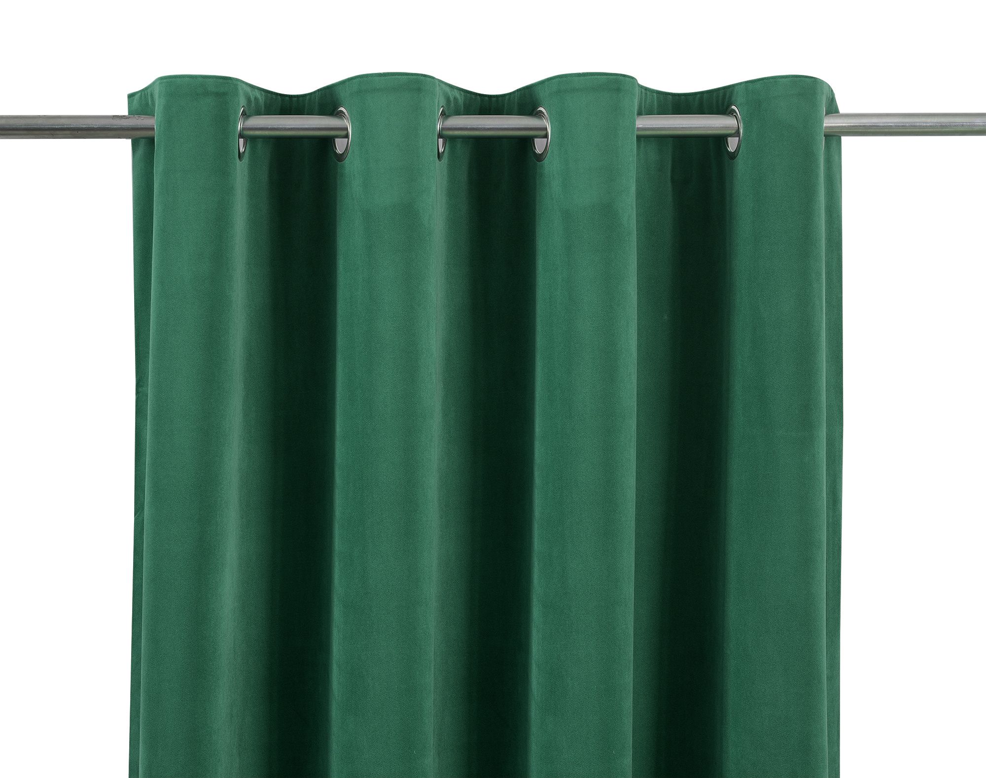 Valgreta Dark green Velvet Lined Eyelet Curtain (W)22.8cm (L)22.8cm, Pair