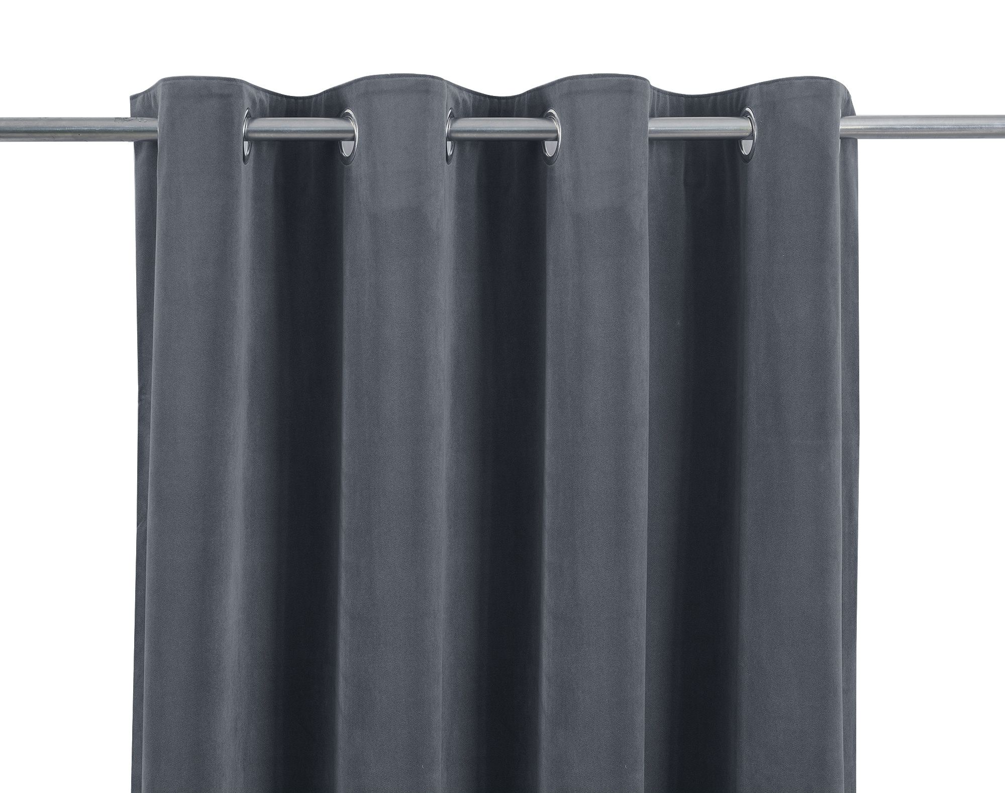 Valgreta Deep navy Velvet Lined Eyelet Curtain (W)167cm (L)228cm, Pair
