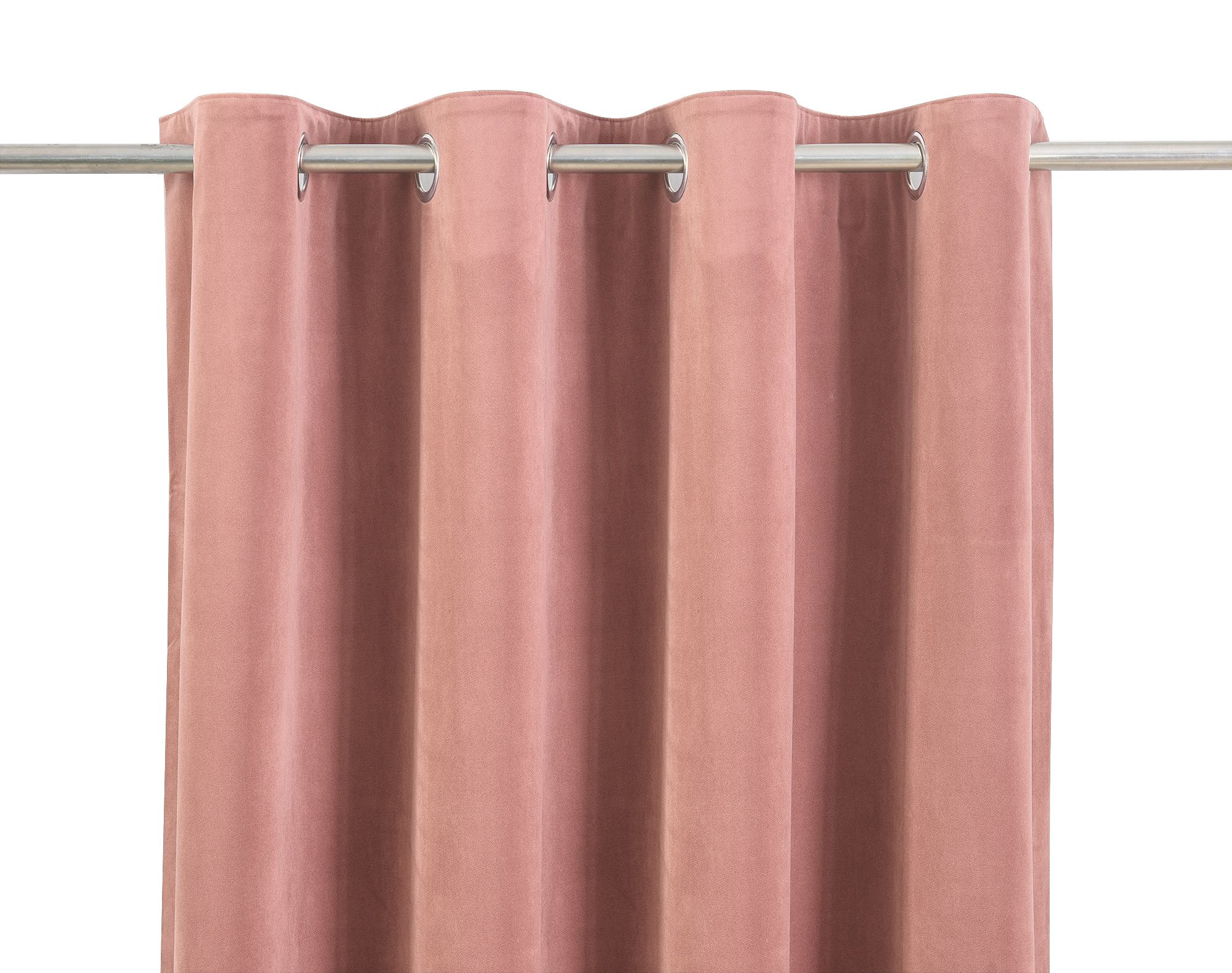 Valgreta Pink Velvet Lined Eyelet Curtain (W)117cm (L)137cm, Pair