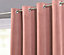 Valgreta Pink Velvet Lined Eyelet Curtain (W)16.7cm (L)18.3cm, Pair
