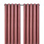 Valgreta Pink Velvet Lined Eyelet Curtain (W)16.7cm (L)22.8cm, Pair