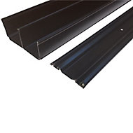 Valla Contemporary Black Sliding wardrobe door track set (L)1800mm (W)550mm