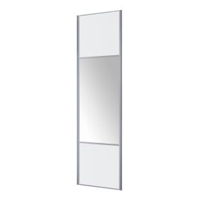 Valla White Mirrored Sliding Wardrobe Door (H)2260mm (W)772mm