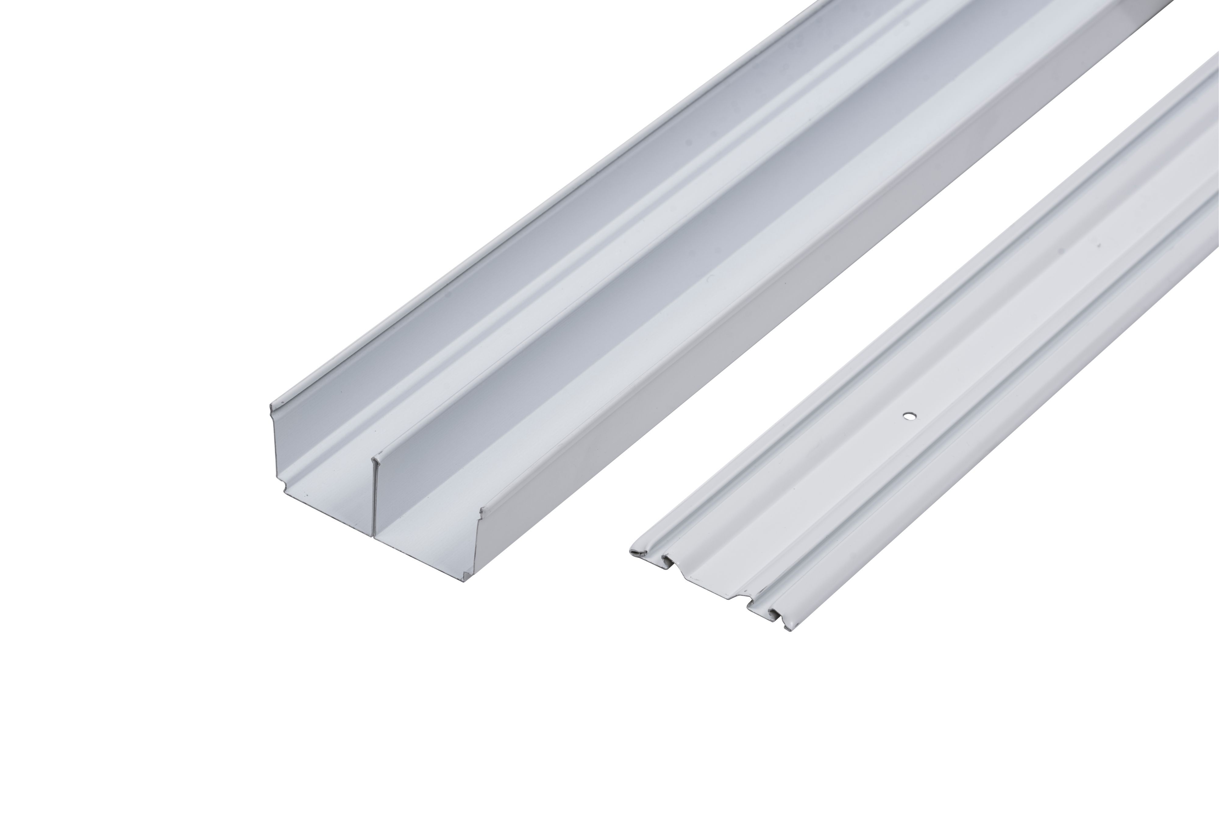 Valla White Sliding wardrobe door track (L)2700mm