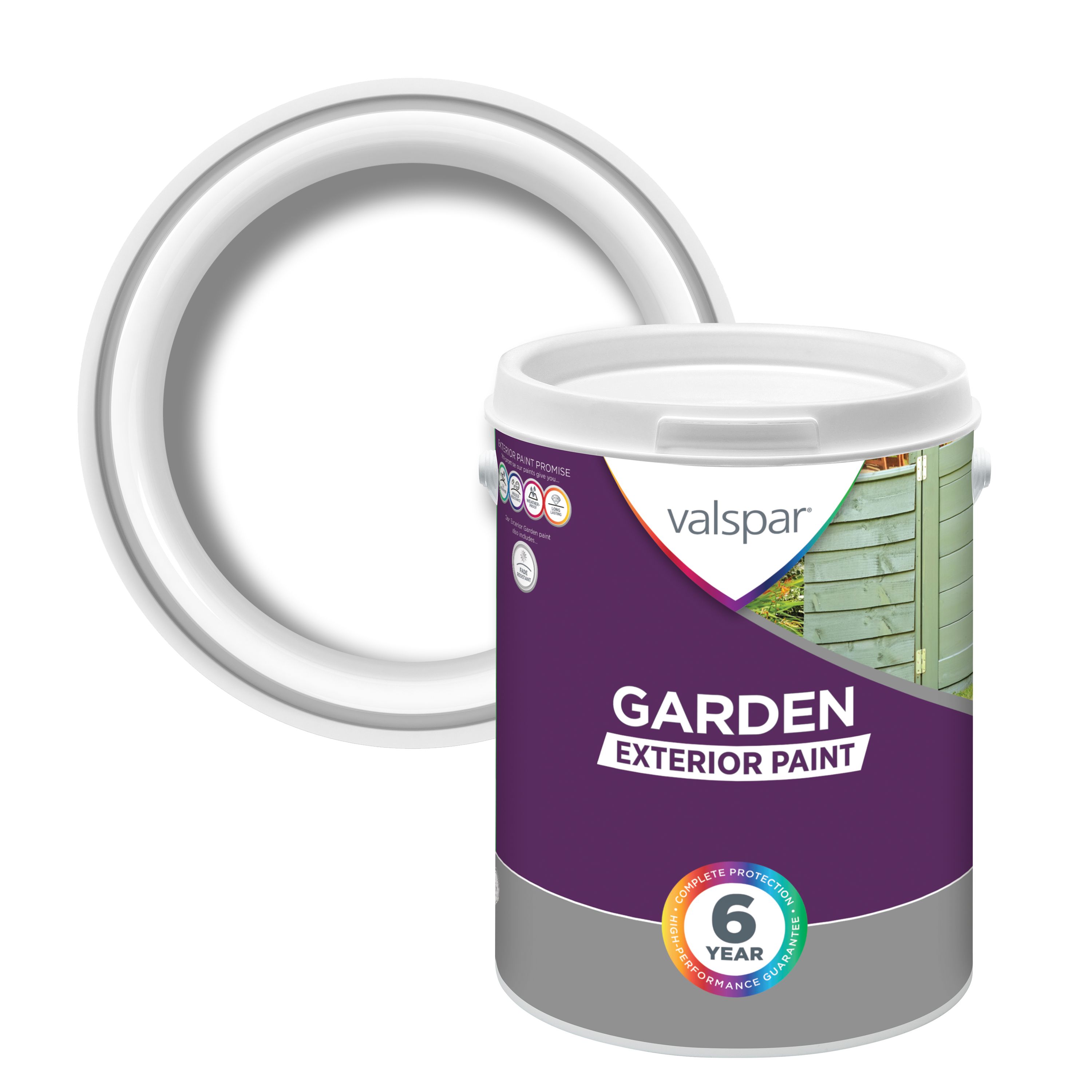 Valspar Garden Exterior Wood Mid sheen Paint & primer, Base 1, 5L