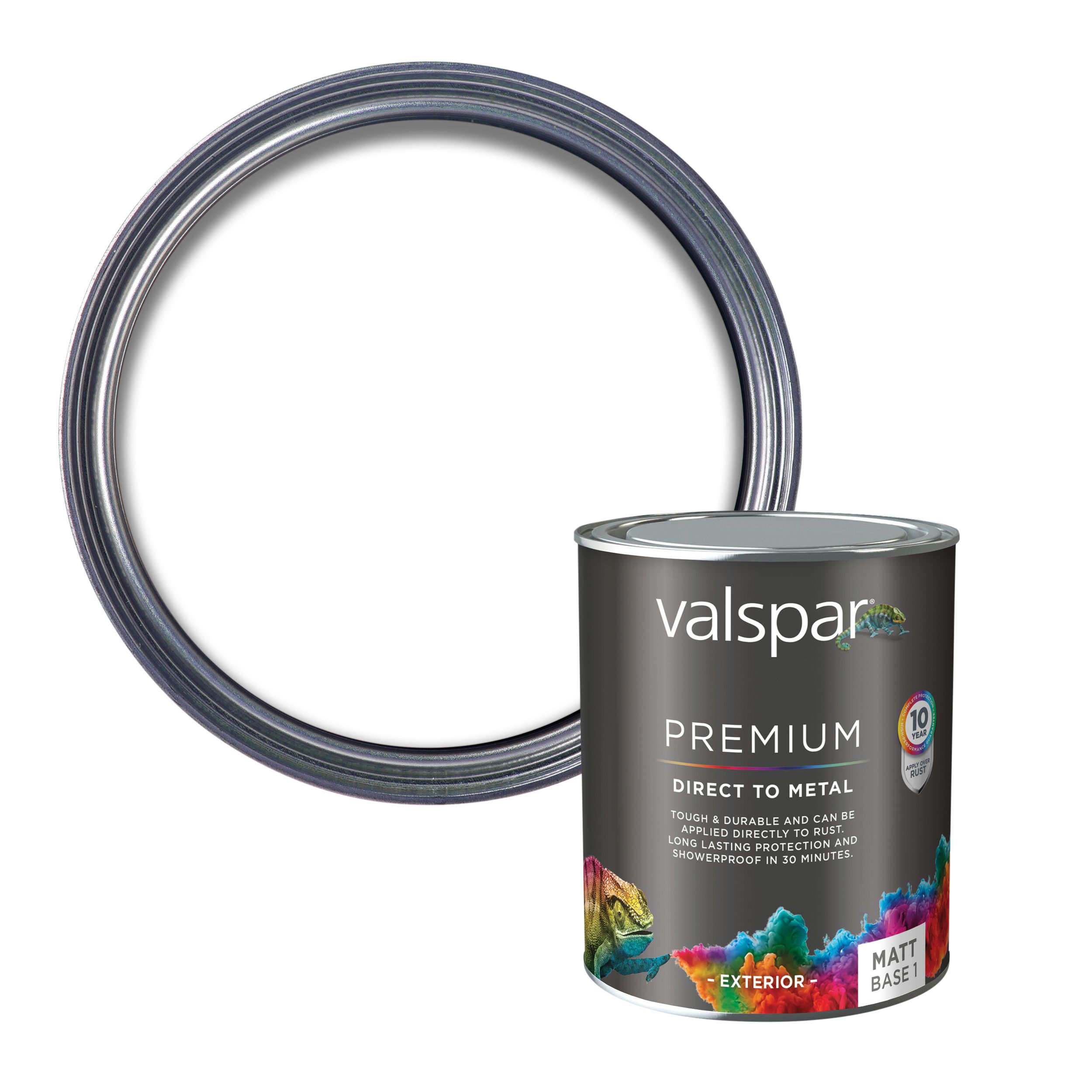 Valspar Premium Direct to Metal Exterior Metal Matt Basecoat, Base A, 750ml