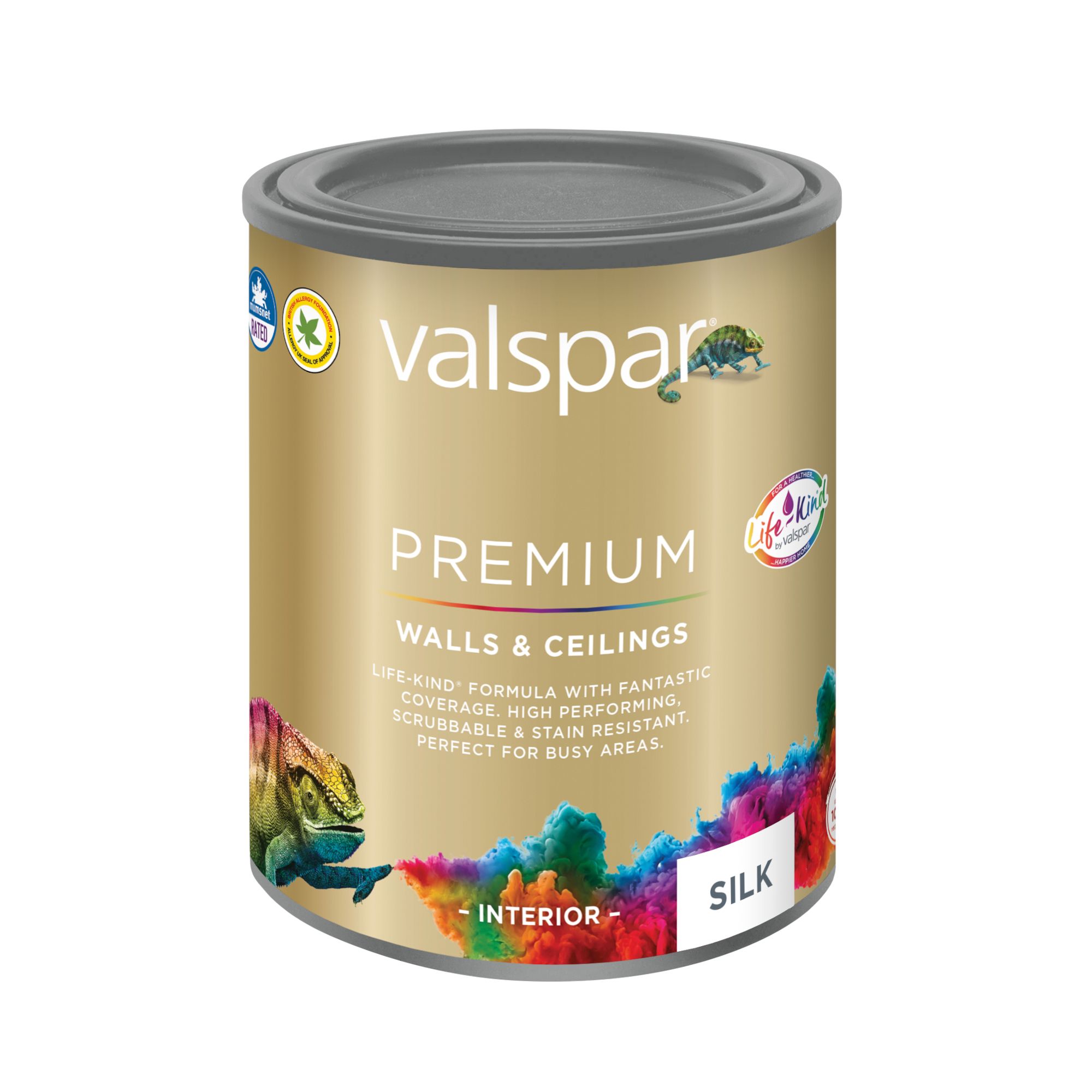 Valspar Premium Walls & Ceilings Interior Silk Emulsion, Base C, 1L