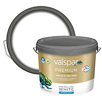 Valspar Premium Walls & Ceilings Pure Brilliant White Matt Emulsion paint, 10L