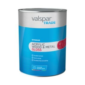 Valspar Trade Acrylic Wood & Metal Interior Multi-surface Gloss Paint, Base C, Base C, 5L