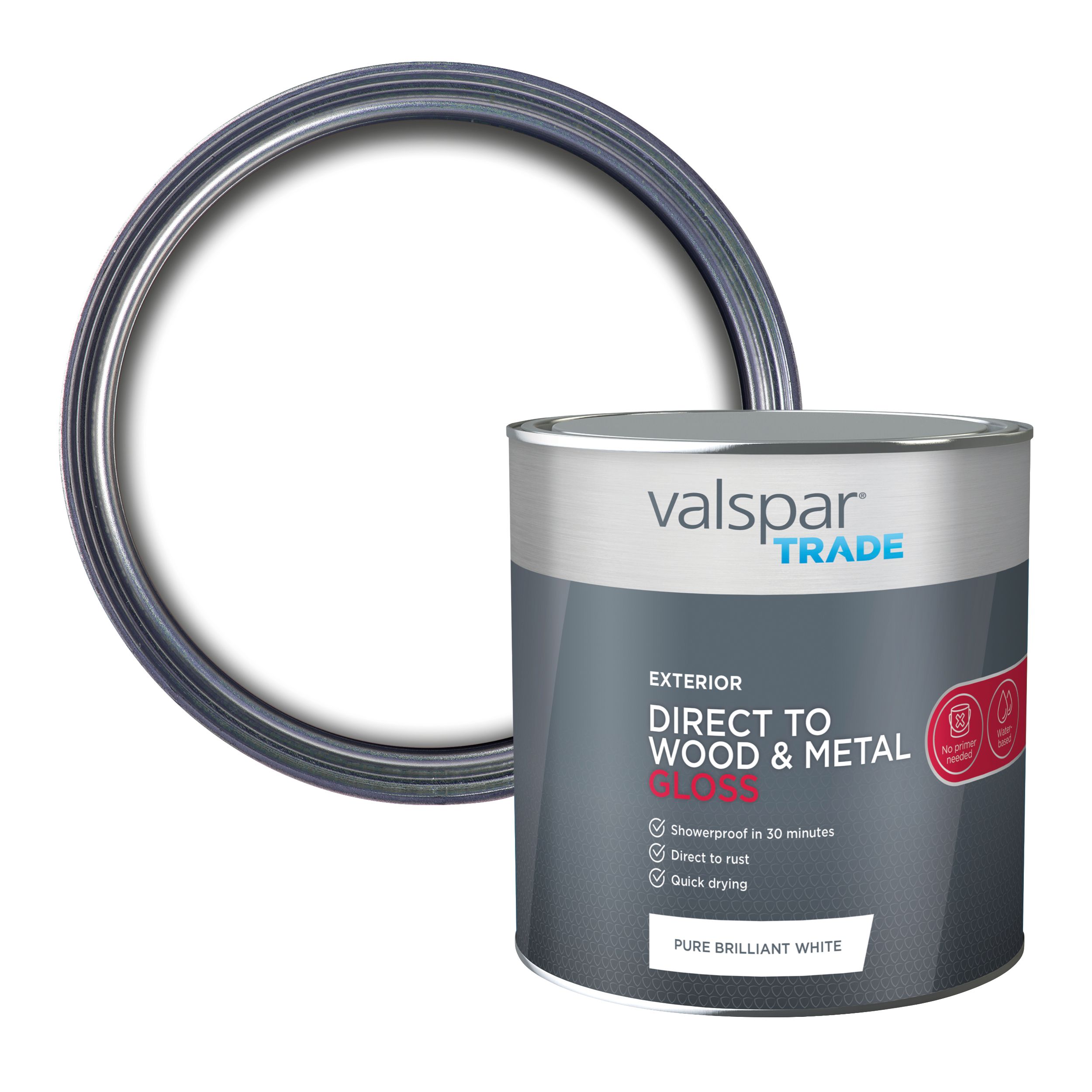 Valspar Trade Exterior Direct to Wood & Metal Pure Brilliant White