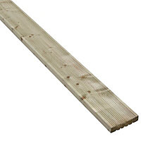 Value Green Spruce Deck board (L)2.4m (W)120mm (T)25mm