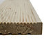 Value Green Spruce Deck board (L)2.4m (W)120mm (T)25mm