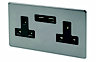 Varilight 13A Grey Double USB socket